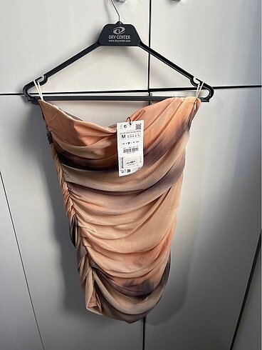 Zara Straplez korse tül elbise zara