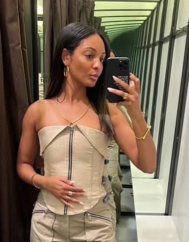 Zara fermuarlı büstiyer üst