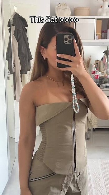 xs Beden Zara fermuarlı büstiyer üst