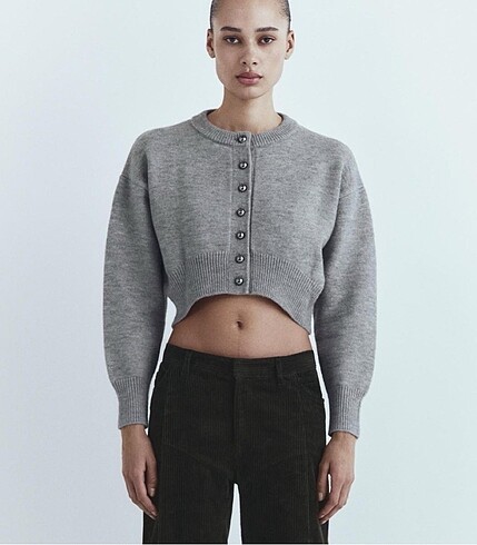 Zara gri viral basic hırka