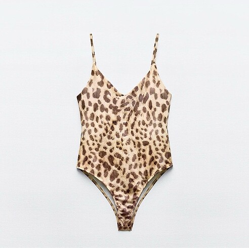 Zara leopar body üst bluz