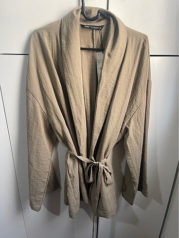 xs Beden Zara dokulu kruvaze kimono bluz üst