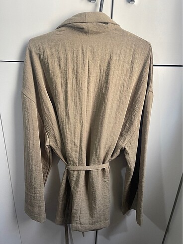 xs Beden camel Renk Zara dokulu kruvaze kimono bluz üst
