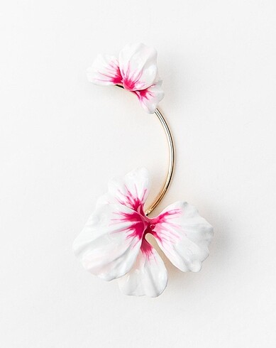 Zara Zara çiçekli earcuff küpe