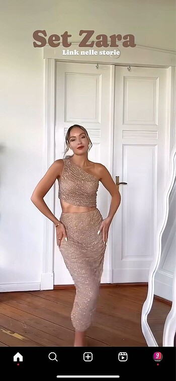 zara dantel parlak taşlı ikili takım