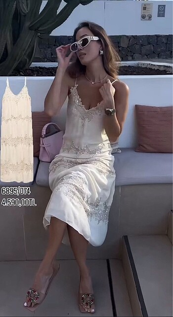 Zara Zara işlemeli pullu şık elbise