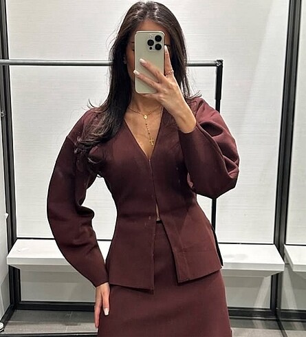 Zara Zara özel vücuda bele oturan triko hırka