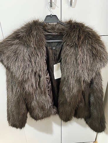 Zara acı kahve kürk peluş ceket