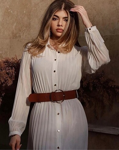 xs Beden beyaz Renk Zara pilili gömlek elbise