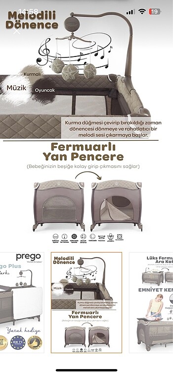 Prego Prego park yatak