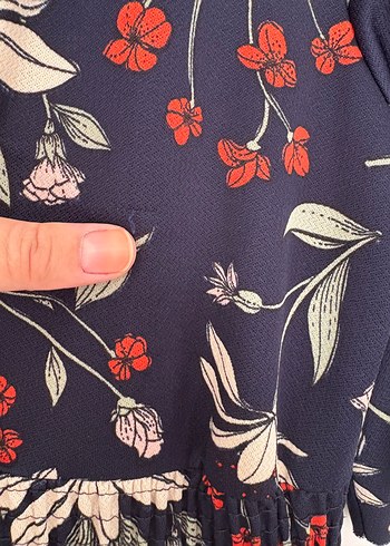 Çiçek Desenli Uzun Hamile Elbisesi - Görsel 4