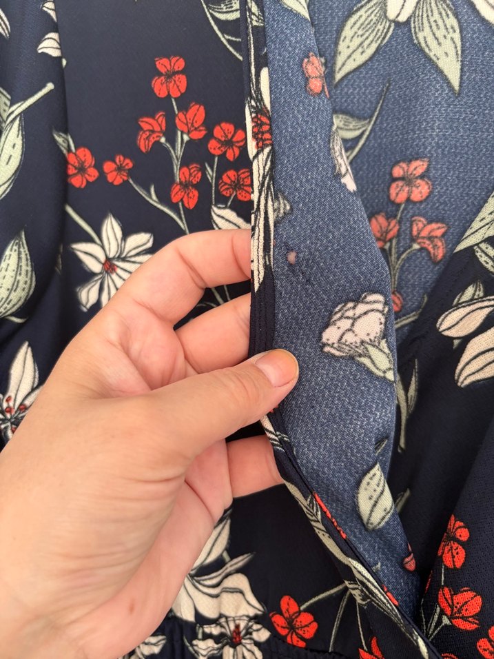 Çiçek Desenli Uzun Hamile Elbisesi - Görsel 2