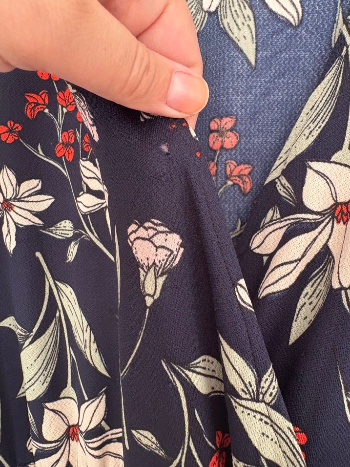 Çiçek Desenli Uzun Hamile Elbisesi - Görsel 3