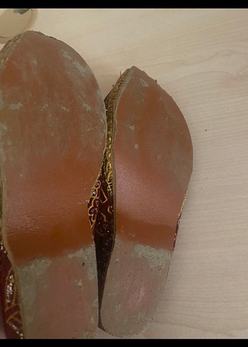 Bordo Nakışlı Süet çocuk Çarık - Görsel 3