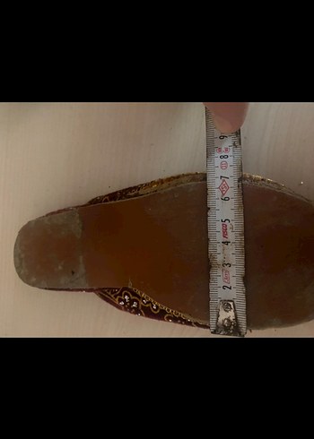 Bordo Nakışlı Süet çocuk Çarık - Görsel 6