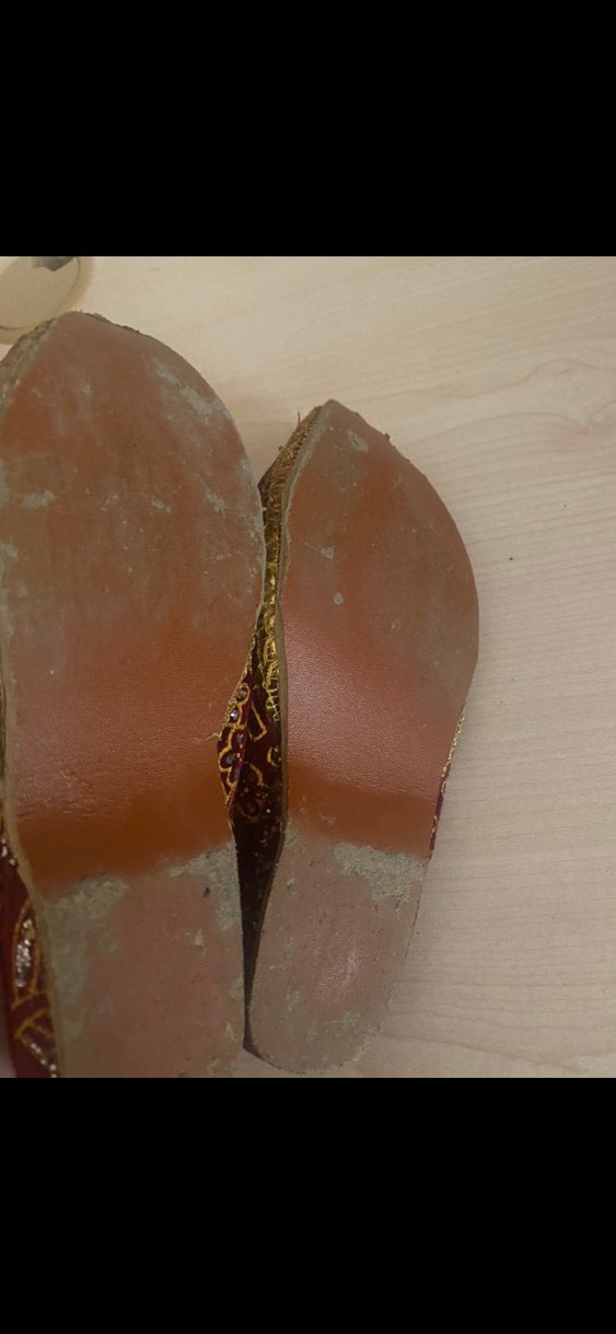 Bordo Nakışlı Süet çocuk Çarık - Görsel 3