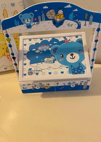 Mavi Çocuk Rafı ve Aynası - Görsel 3