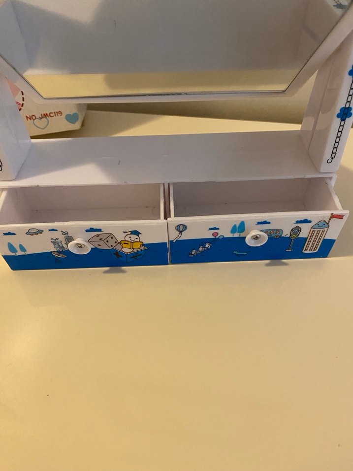 Mavi Çocuk Rafı ve Aynası - Görsel 2