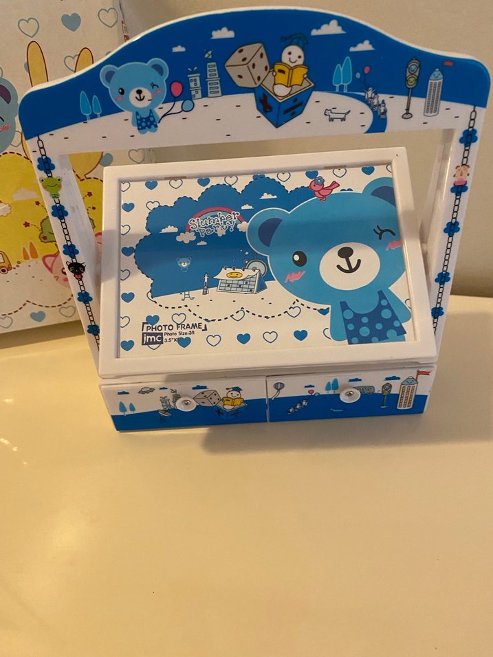 Mavi Çocuk Rafı ve Aynası - Görsel 3