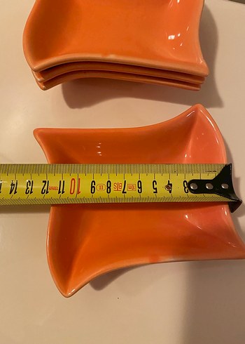 Turuncu Retro Tarzda Tabak Seti - Görsel 6