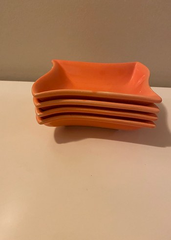 Turuncu Retro Tarzda Tabak Seti - Görsel 5