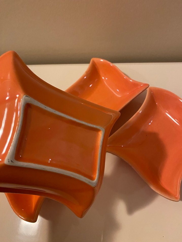 Turuncu Retro Tarzda Tabak Seti - Görsel 4