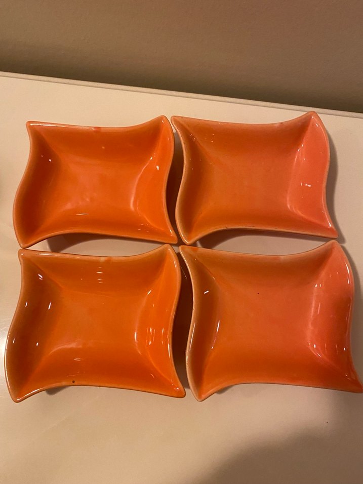 Turuncu Retro Tarzda Tabak Seti - Görsel 2