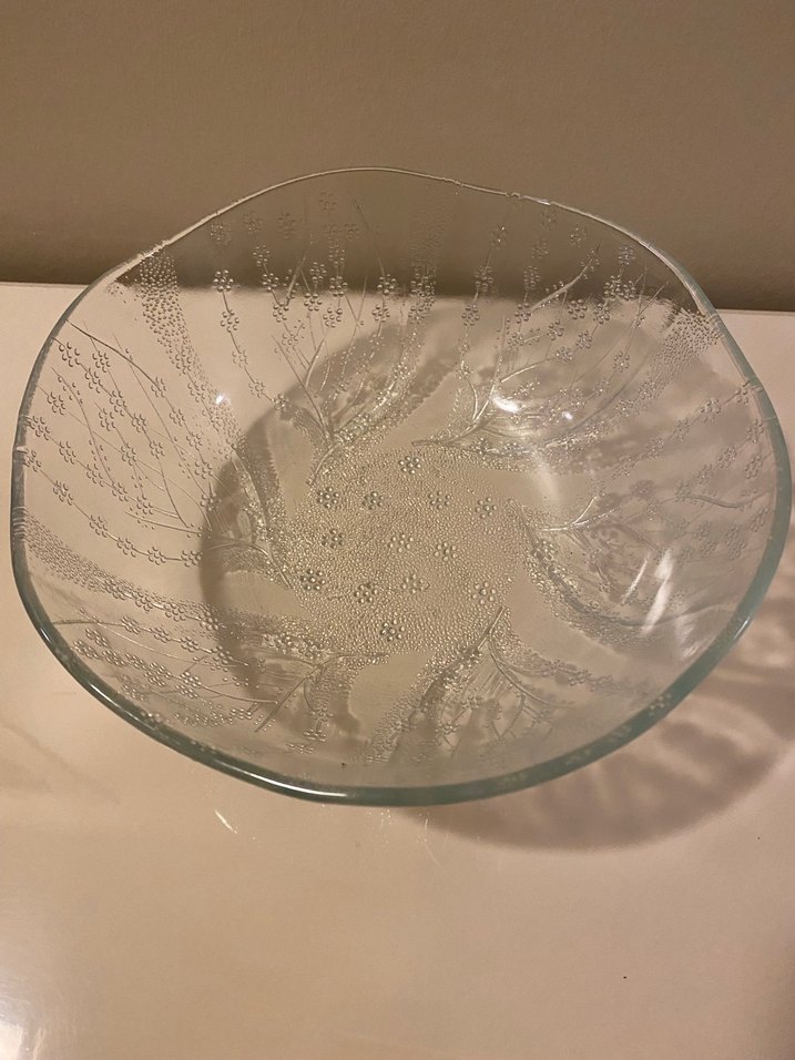 Şeffaf Desenli Cam Kase - Görsel 2