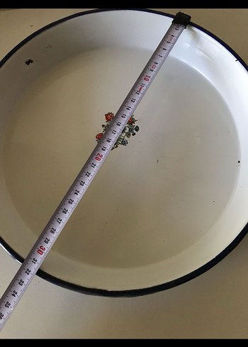 Çiçek Desenli Koyu Kenarlı Beyaz Tepsi - Görsel 4