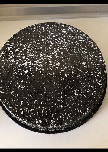 Çiçek Desenli Koyu Kenarlı Beyaz Tepsi - Görsel 3