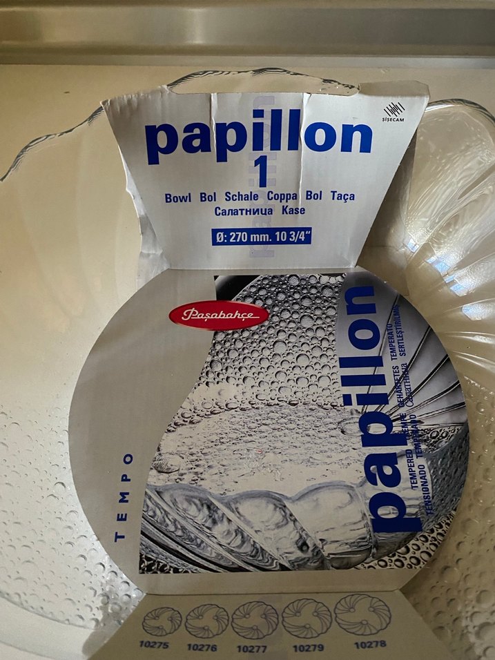 Desenli Gri Cam Kase - Görsel 4