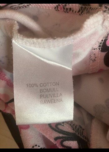 Pembe Çiçek Desenli Kız Tişörtü Dantel Detaylı - Görsel 4