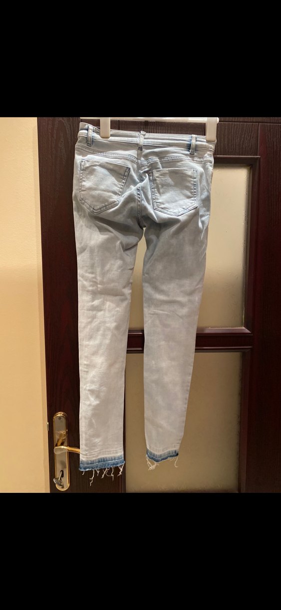 Açık Mavi  Koton Yırtık Skinny Jean — görsel 3/8