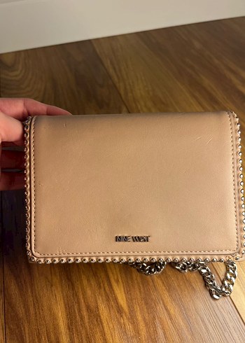 Nine West Pudra Nude Deri Zincirli Capraz Canta