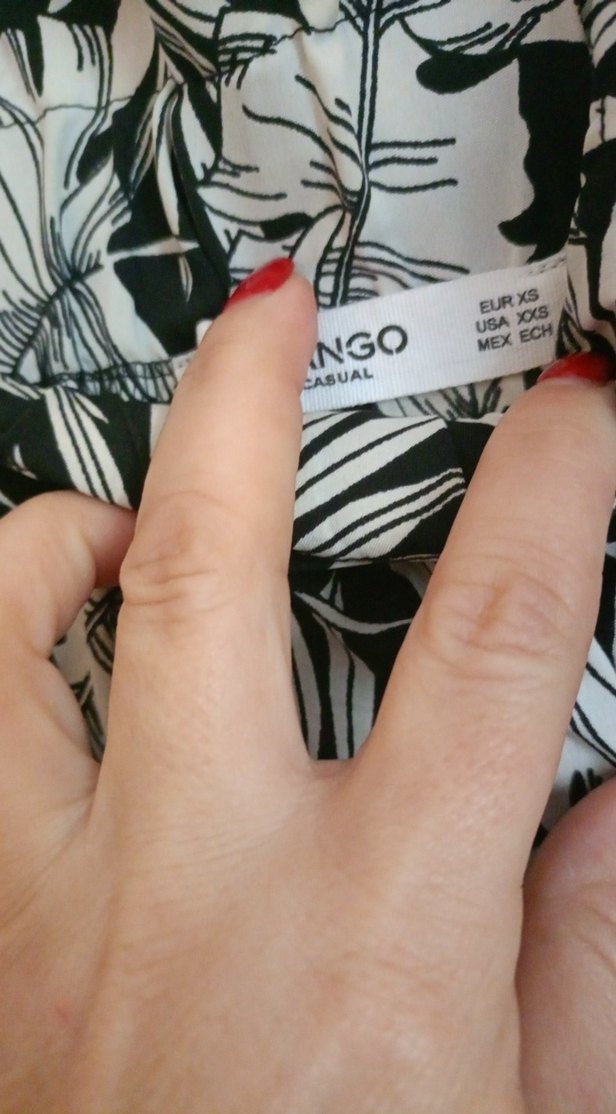 siyah Desenli Bohem Rahat Kesim Kadın Pantolon - Görsel 3