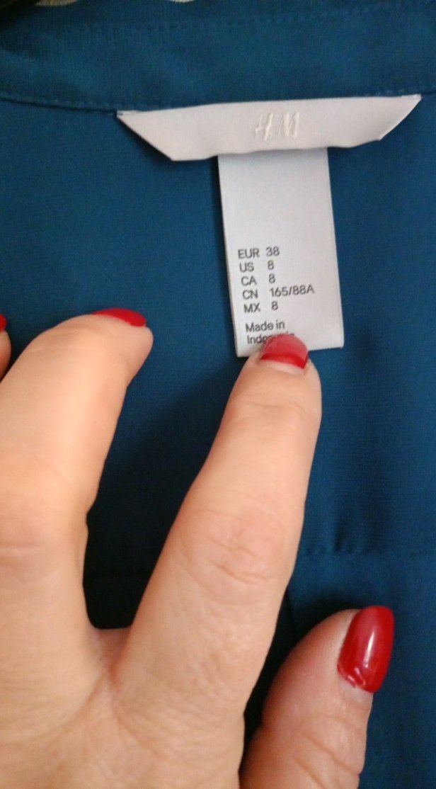 Düğmeli Mavi Midi Kadın Gömlek - Görsel 3