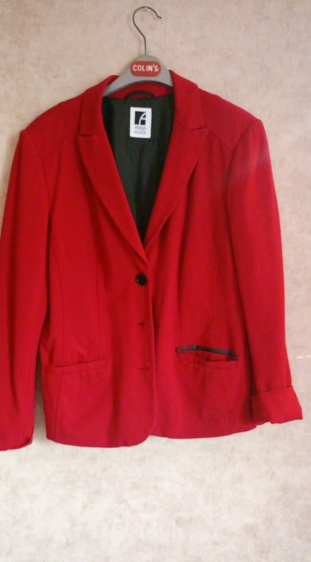 Kırmızı Kadın Düğmeli Blazer Ceket - Görsel 2