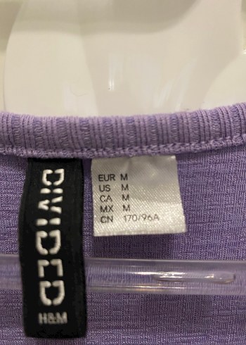 H&M Mor V Yaka Örgü Kadın Kazak