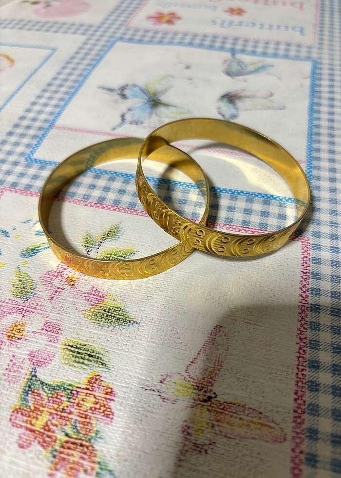 Kadın Çelik Kalın İşlemeli Bilezik - Görsel 2