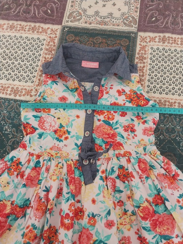 LCWAİKİKİ ÇiçekDesenli Bohem Kız Elbise - Görsel 4
