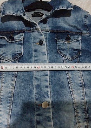 LİKRALI  KOT CEKET L BEDEN - Görsel 5