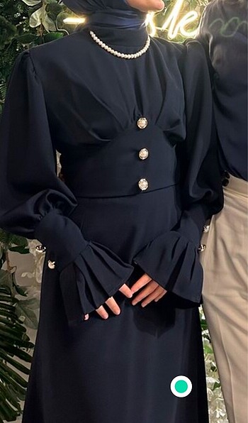 Lacivert Şık Elbise