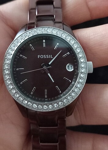 Kahverengi Çelik Fossil Kadın Saat 