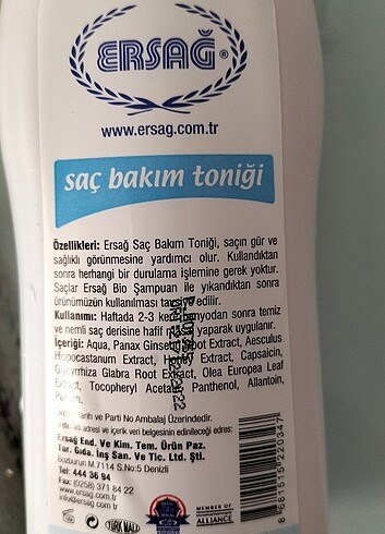  Beden Ersağ Saç Bakım Toniği 