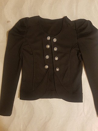 Vintage tarz siyah ceket