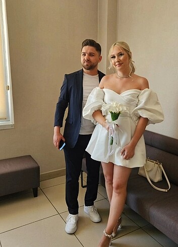 38 Beden Oleg Cassini Mini Gelinlik