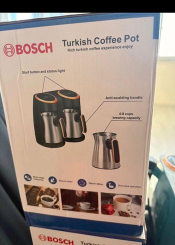 BOSCH Siyah Türk Kahve Makinesi sıfır - Görsel 3
