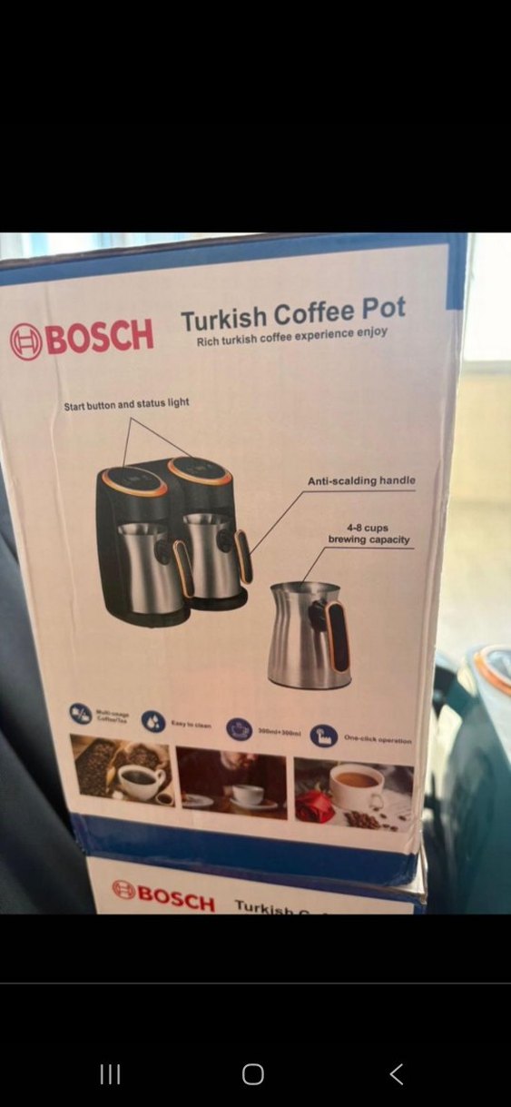 BOSCH Siyah Türk Kahve Makinesi sıfır - Görsel 3