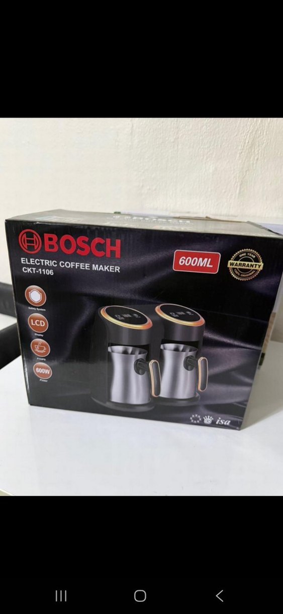 BOSCH Siyah Türk Kahve Makinesi sıfır - Görsel 2
