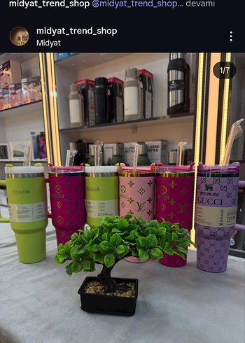 Renkli Pembe Stanley Termos Bardak - Görsel 2